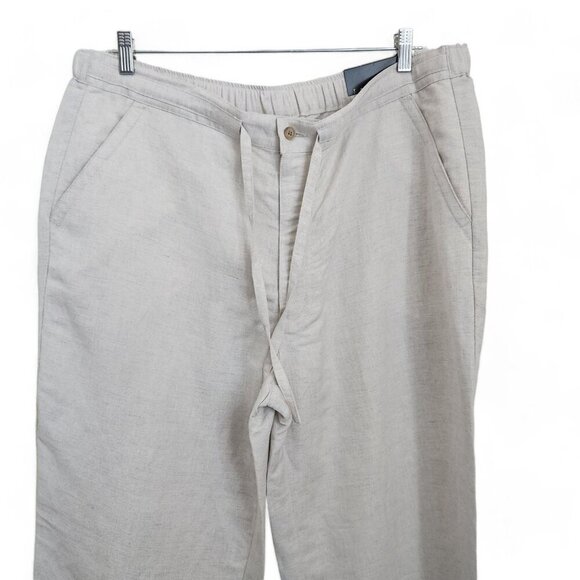 Axis LA Linen Pant Mens XL Pull on Drawstring Vacation Beach Tropical Cruise NWT - Picture 2 of 12